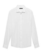 Banana Republic Mens Camden Standard-fit Linen Shirt White Size Xxs