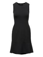 Banana Republic Womens Paneled Ponte Fit-and-flare Dress Black Size 0