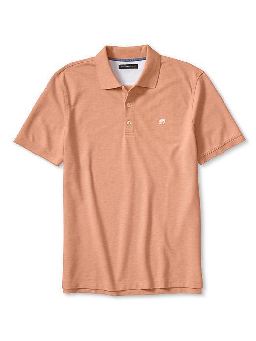 Banana Republic Mens Slim Signature Pique Polo Size L Tall - Orange