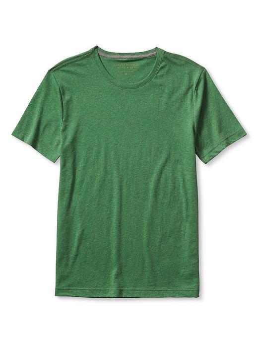 Banana Republic Mens Soft Wash Tee Size L Tall - Green Heather