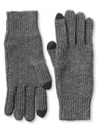 Banana Republic Mens Merino Rib Knit Glove Size One Size - Light Gray Heather