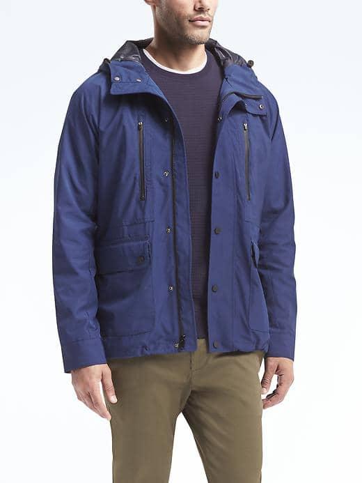Banana Republic Mens Water Resistant Four Pocket Shell - Blue