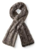 Banana Republic Womens Faux Fur Scarf Mink Gray Size One Size