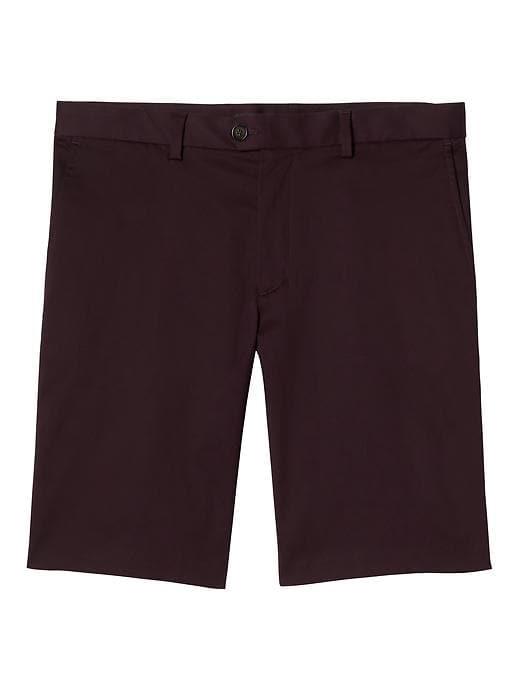 Banana Republic Mens Aiden Slim Tab Front 10 Short - Burgundy