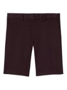 Banana Republic Mens Aiden Slim Tab Front 10 Short - Burgundy