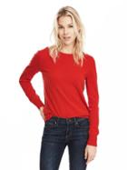 Banana Republic Womens Todd &amp; Duncan Cashmere Crew Pullover Sweater Size L - Red Heather