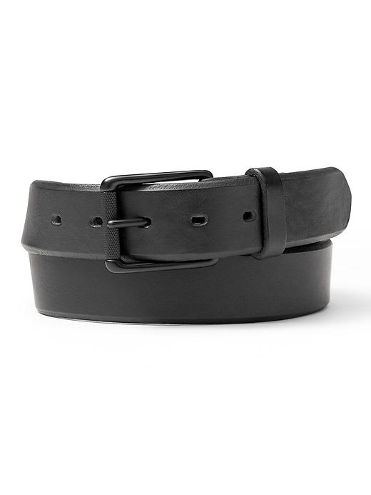 Banana Republic Mens Matte Leather Belt Black Size 38