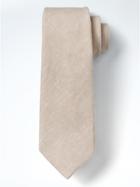 Banana Republic Mens Linen Cotton Nanotex Tie - Khaki