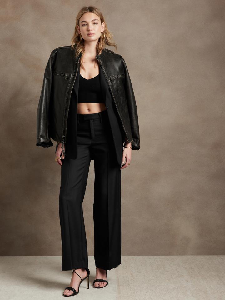 Wide-leg Wool Pant