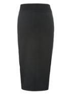 Banana Republic Womens Petite Ponte Midi Pencil Skirt Black Size M