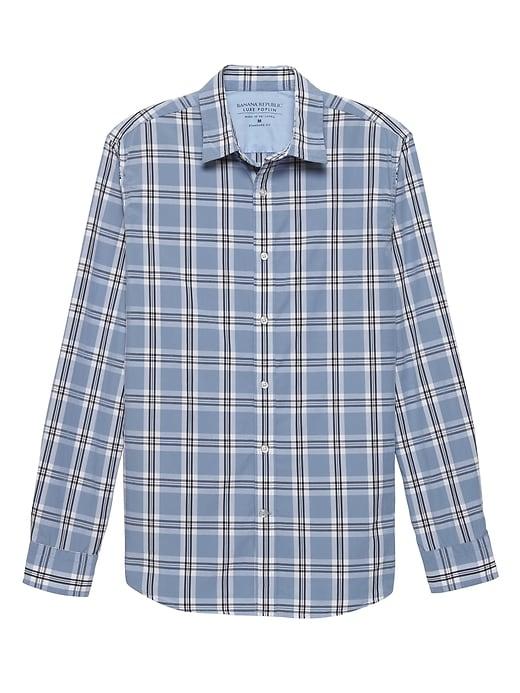Banana Republic Camden Standard-fit Luxe Poplin Plaid Shirt