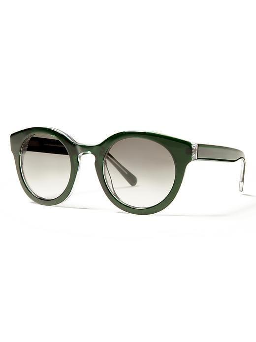 Banana Republic Womens Satya Sunglasses Green Size One Size