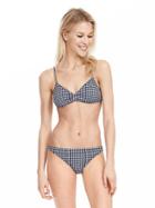 Banana Republic Womens Gingham Bikini Top Size S - Black Plaid
