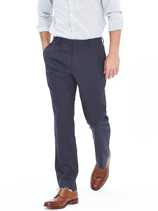 Banana Republic Mens Classic Fit Navy Wool Dress Pant Size 32w 36l Tall - Navy Heather