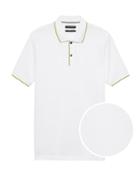 Banana Republic Mens Luxury-touch Texture Polo Shirt Optic White Size L