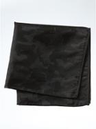 Banana Republic Mens Camo Textured Silk Pocket Square - Black