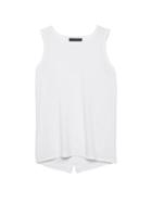 Banana Republic Womens Cotton-modal Blend Split-back Tank White Size L