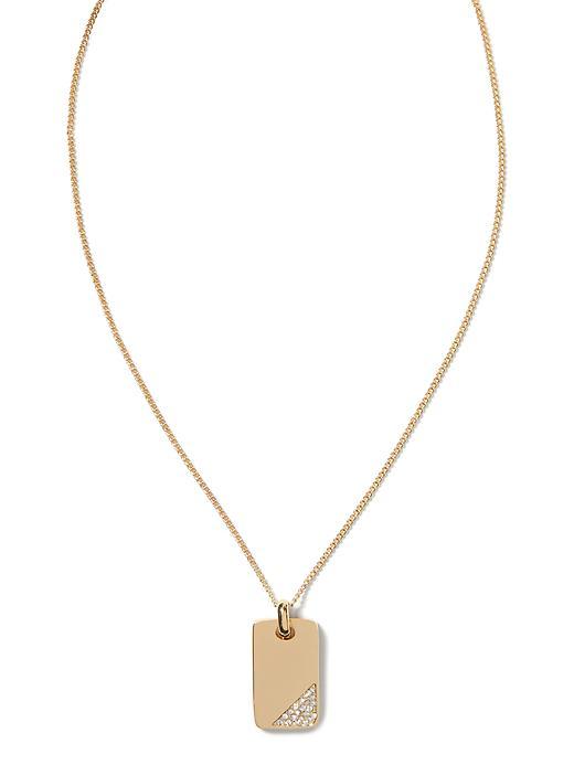 Banana Republic Delicate Tag Pendant Necklace Size One Size - Gold