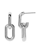 Banana Republic Womens Elongated Links Drop Earring Silver Size One Size