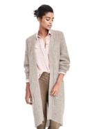 Banana Republic Womens Long Open Front Cardigan - Taupe
