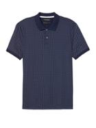Banana Republic Mens Luxury Touch Dot Polo - Navy