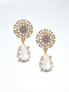 Banana Republic Womens Pastel Floral Earring - Light Blue