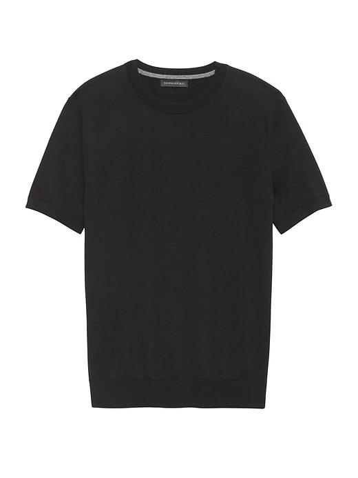 Banana Republic Mens Supima Cotton Crew-neck Sweater Black Size L