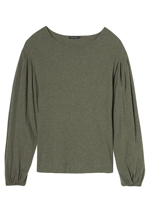 Banana Republic Womens Supima Cotton Bubble-sleeve T-shirt Flight Jacket Size Xl