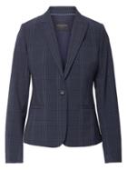 Banana Republic Womens Petite Classic-fit Machine-washable Italian Wool Blend Blazer Navy Size 6