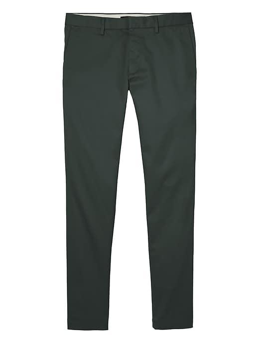 Banana Republic Mens Fulton Skinny Rapid Movement Chino Pant Forest Green Size 42w