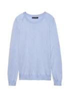Banana Republic Womens Silk Cotton Crew-neck Sweater Light Blue Size S