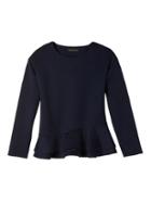 Banana Republic Womens Double Peplum Couture Sweatshirt - Navy