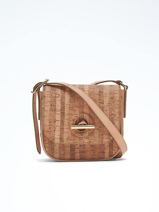 Banana Republic Cork Toggle Saddle Bag - Natural
