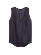 Banana Republic Womens Petite Pleated Drapey Tank Pacific Navy Size Xxs