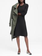 Banana Republic Womens Button-shoulder Sweater Dress Black Size S
