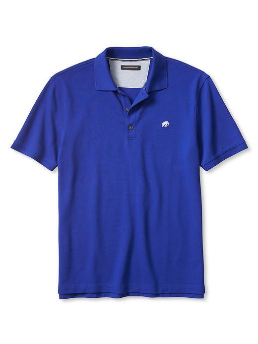 Banana Republic Mens Signature Pique Polo Size L Tall - Royal Blue