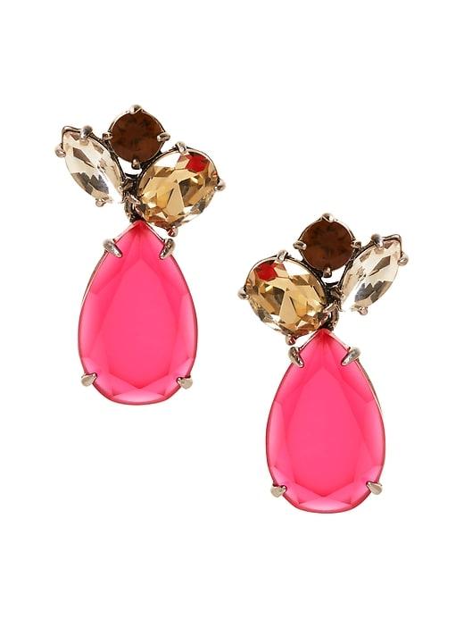Banana Republic Womens Confetti Gem Drop Earring Pink Multi Size One Size