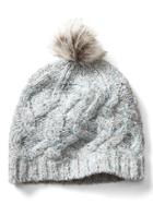 Banana Republic All Over Cable Knit Hat - Blue Gray