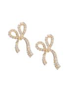 Banana Republic Womens Pave Bow Stud Earring Gold Size One Size