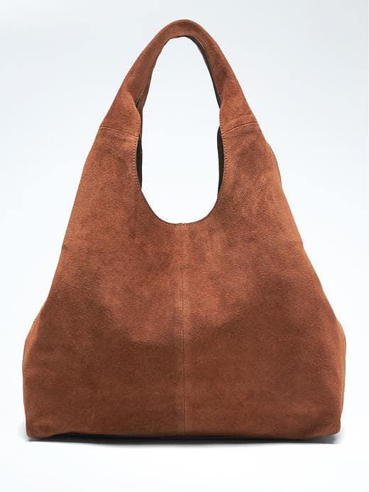 Banana Republic Italian Suede Slouchy Carryall - Biscotti