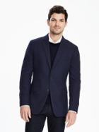 Banana Republic Mens Slim Blue Dot Wool Sport Coat Size 42 Regular - Blue Dot