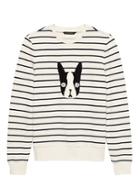 Banana Republic Womens French Terry Stripe Sweatshirt White Stripe Size Xl