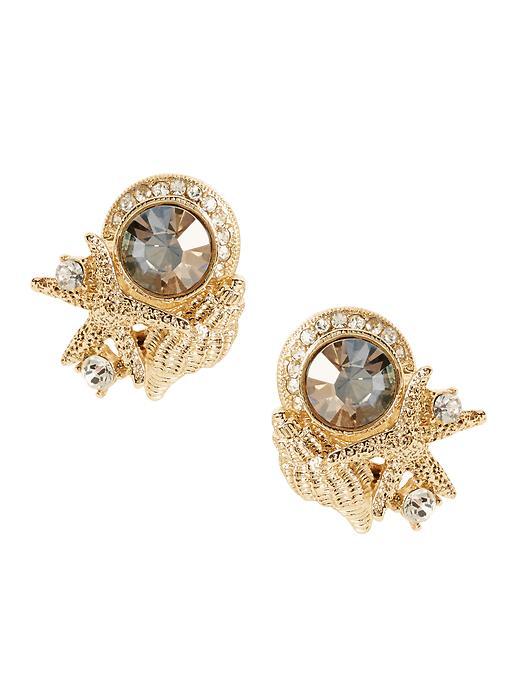 Banana Republic Womens Sea Life Shell Earring Size One Size - Gold