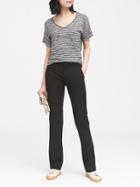 Banana Republic Womens Logan Trouser-fit Machine-washable Bi-stretch Pant Black Size 0