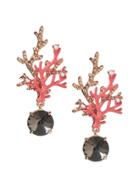 Banana Republic Womens Coral Earring Rose Gold Size One Size