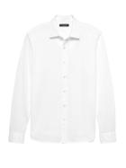 Banana Republic Mens Grant Slim-fit Performance Knit Textured Shirt Optic White Size Xxs