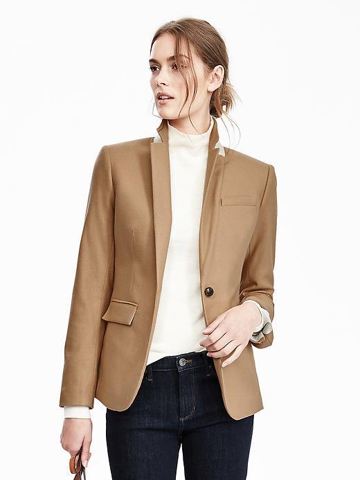 Banana Republic Womens Camel Blazer Size 0 - Camel