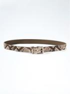 Banana Republic Snake Effect Leather Belt - Gray Snake