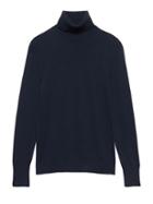 Banana Republic Womens Feather-touch Turtleneck Sweater Navy Blue Size S