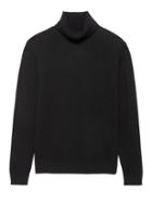 Banana Republic Mens Italian Merino Wool Blend Turtleneck Sweater Black Size Xs